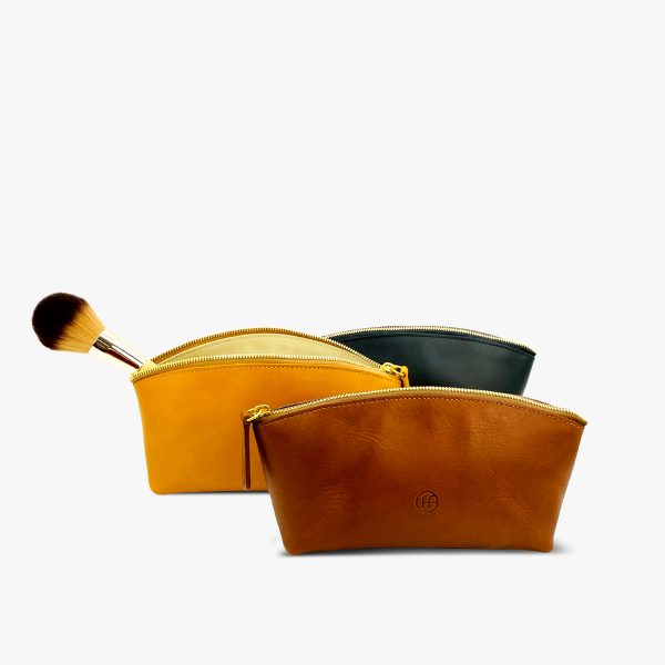 FREIFORM MAKE UP BAG, CAMEL