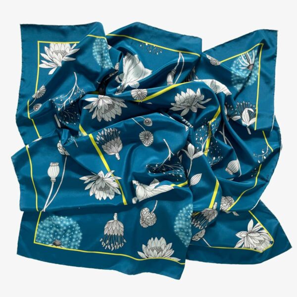 FREIFORM FOULARD, FLOW BLAU