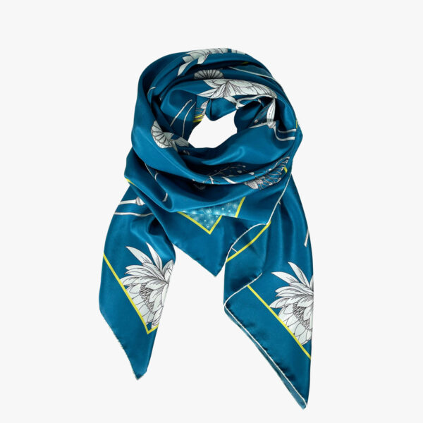 FREIFORM FOULARD, FLOW BLAU