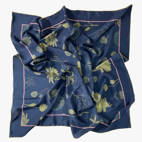 FREIFORM FOULARD, FLOW BLAU/OLIV