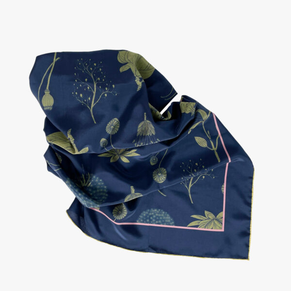 FREIFORM FOULARD, FLOW BLAU/OLIV