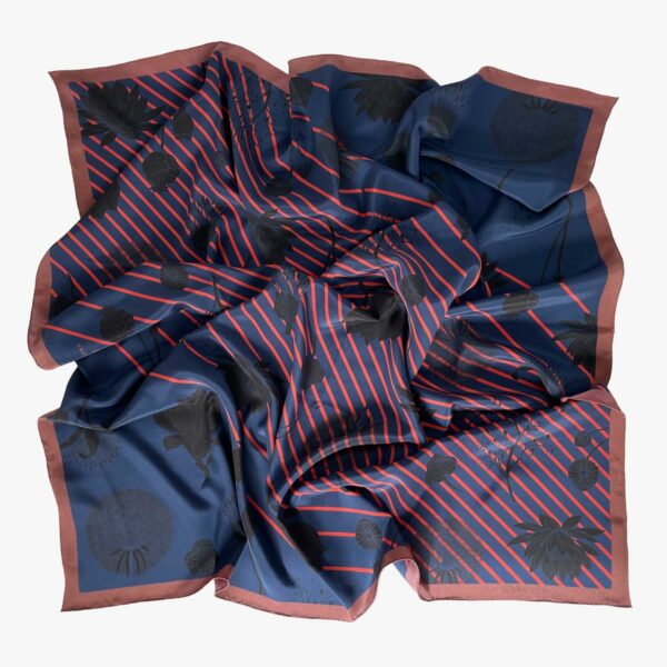 FREIFORM FOULARD, FLOW BLAU/ROT