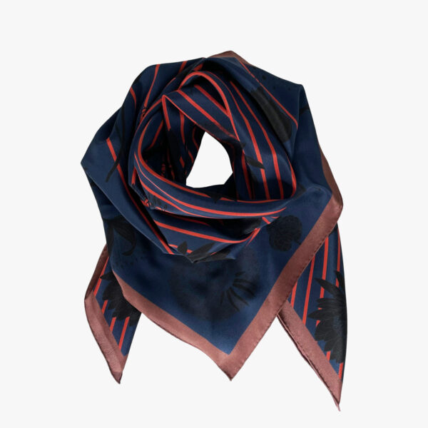 FREIFORM FOULARD, FLOW BLAU/ROT
