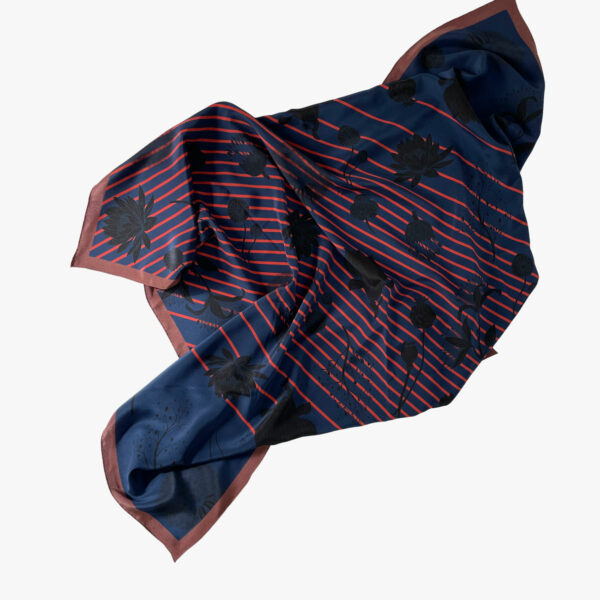 FREIFORM FOULARD, FLOW BLAU/ROT