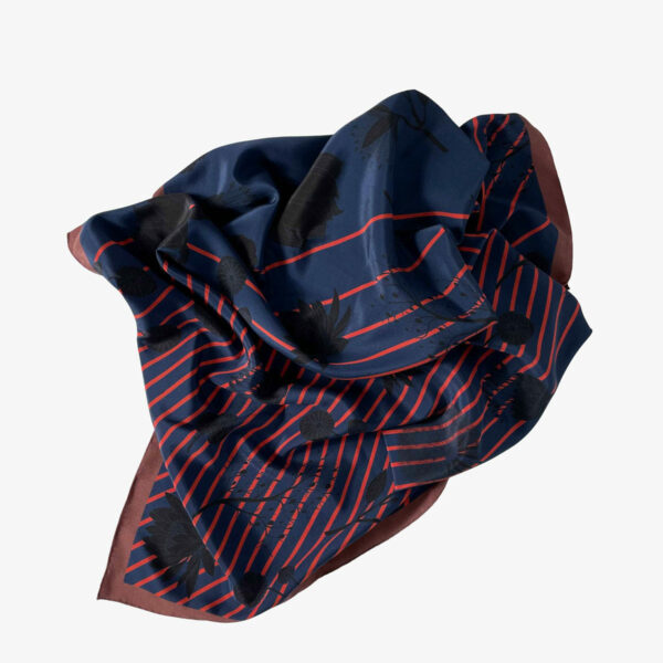 FOULARD FLOW, 90 CM X 90 CM, SEIDE