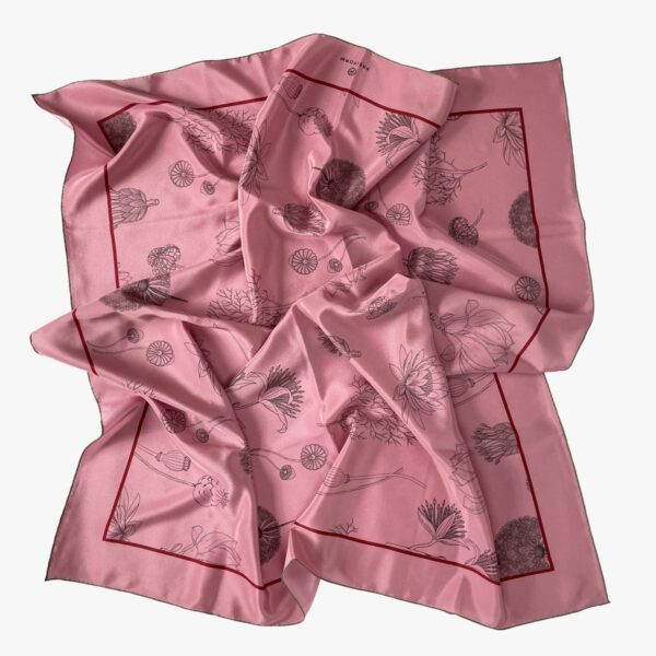 FREIFORM FOULARD, FLOW ROSA