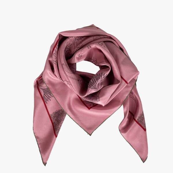 FREIFORM FOULARD, FLOW ROSA