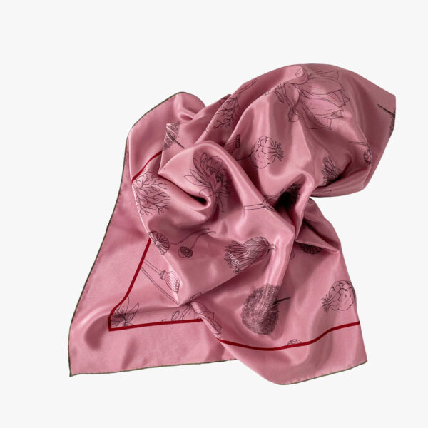 FREIFORM FOULARD, FLOW ROSA