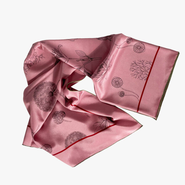 FREIFORM FOULARD, FLOW ROSA