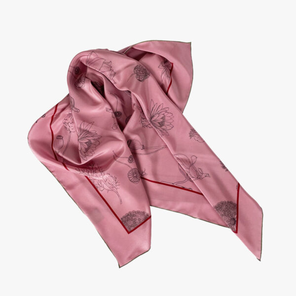 FREIFORM FOULARD, FLOW ROSA