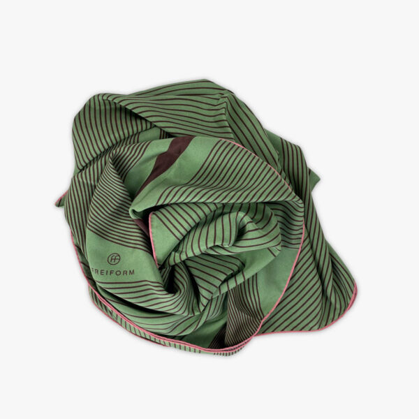 FOULARD WAVE, FROSTGRUEN/BRAUN, SEIDE