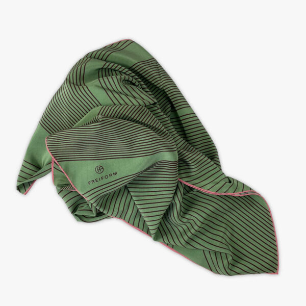 FOULARD WAVE, FROSTGRUEN/BRAUN, SEIDE