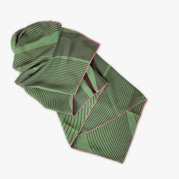 FOULARD WAVE, FROSTGRUEN/BRAUN, SEIDE