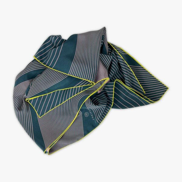 FOULARD WAVE, PETROL/ROSA, SEIDE